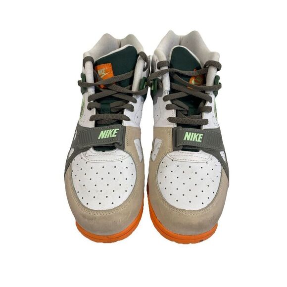 NIKE TRAINER 3 BG BASKETBALL SHOES SIZE 7Y #FZ3555 323 Green Orange Mid High Top - Picture 4 of 13